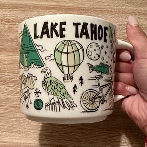 Lake Tahoe Illustrated Mug - Green and White
